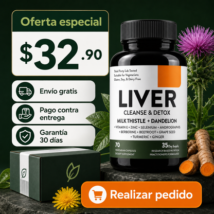 LIVER Cleanse & Detox - Soporte Hepático Natural (70 Cápsulas)